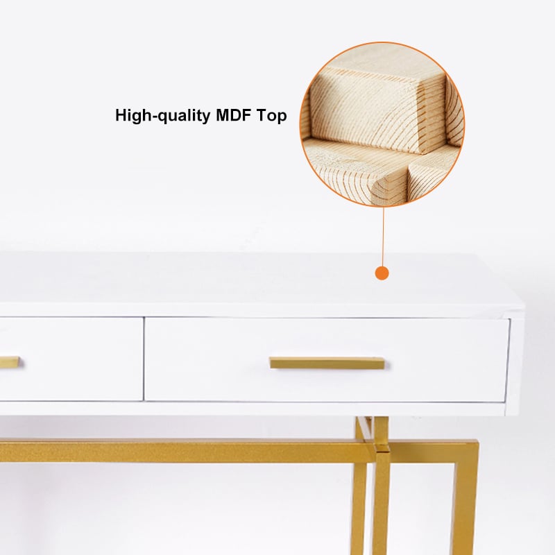 HMR - Modern Narrow 40" Console Table with Storage Drawers