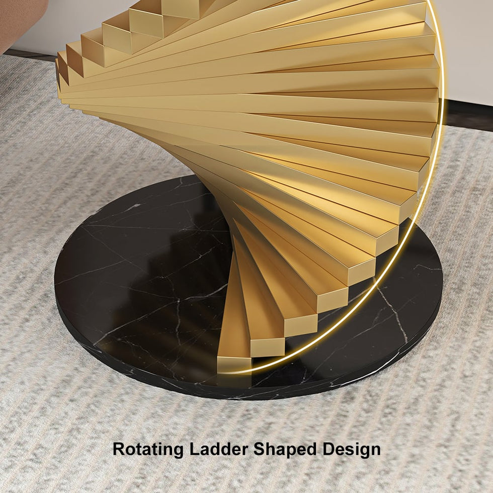 HMR - Round Side Table with Metal Frame