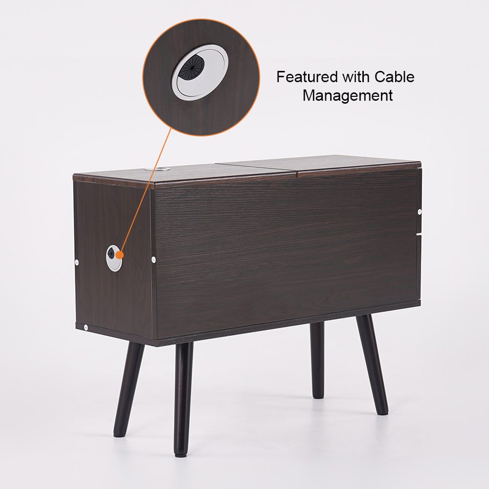 HMR - Modern Rectangle End Table with Drawers