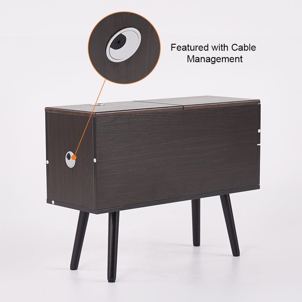 HMR - Modern Rectangle End Table with Drawers