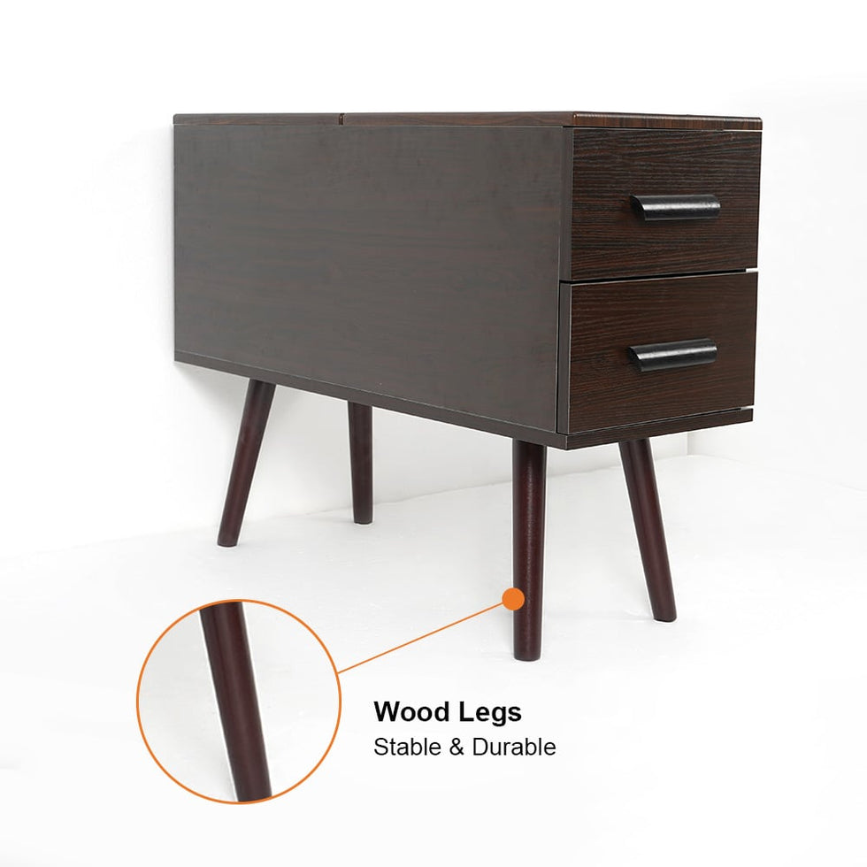 HMR - Modern Rectangle End Table with Drawers