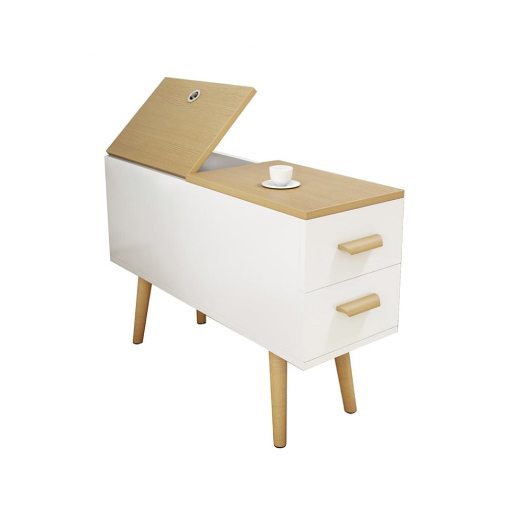 HMR - Modern Rectangle End Table with Drawers