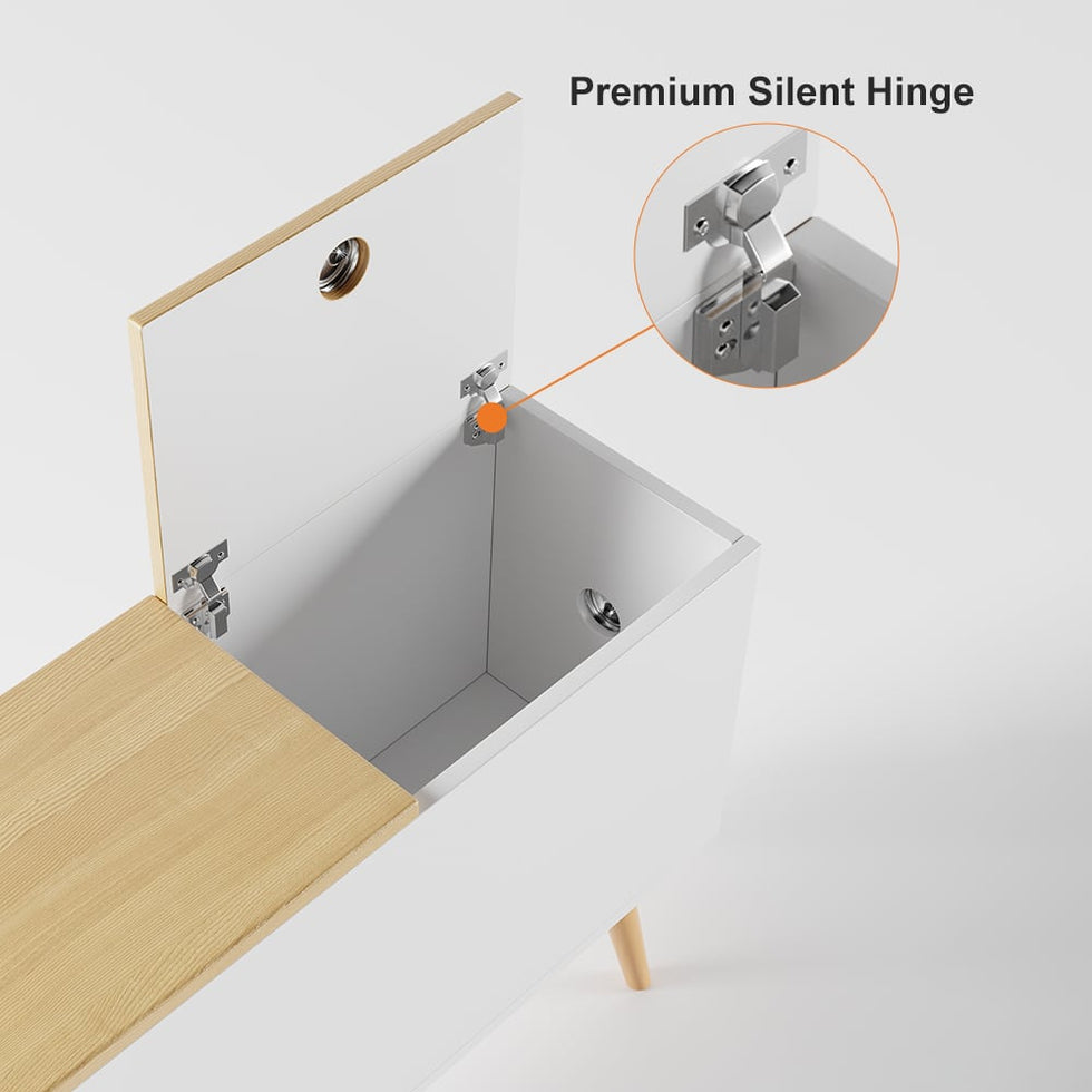HMR - Modern Rectangle End Table with Drawers
