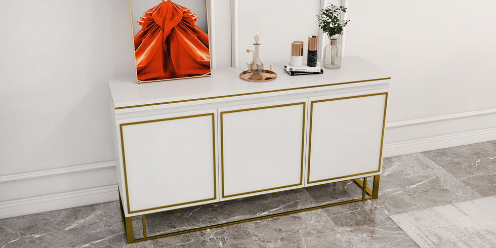 HMR - Medally 59" Sideboard Buffet Cabinet with Storage