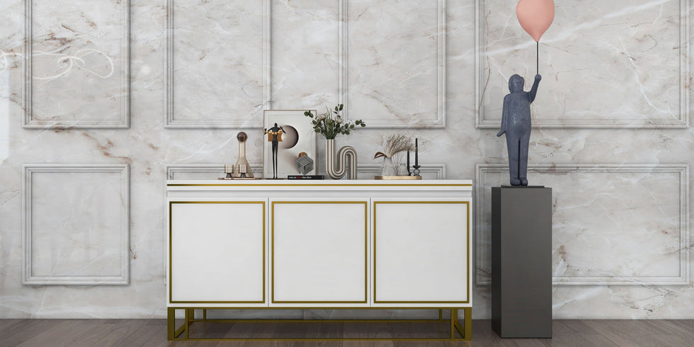 HMR - Medally 59" Sideboard Buffet Cabinet with Storage