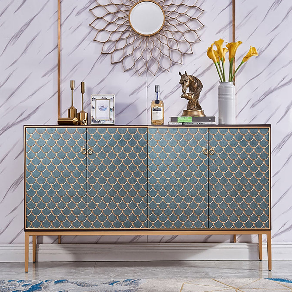 HMR - Modern 59" Sideboards Buffet with Doors & Shelves