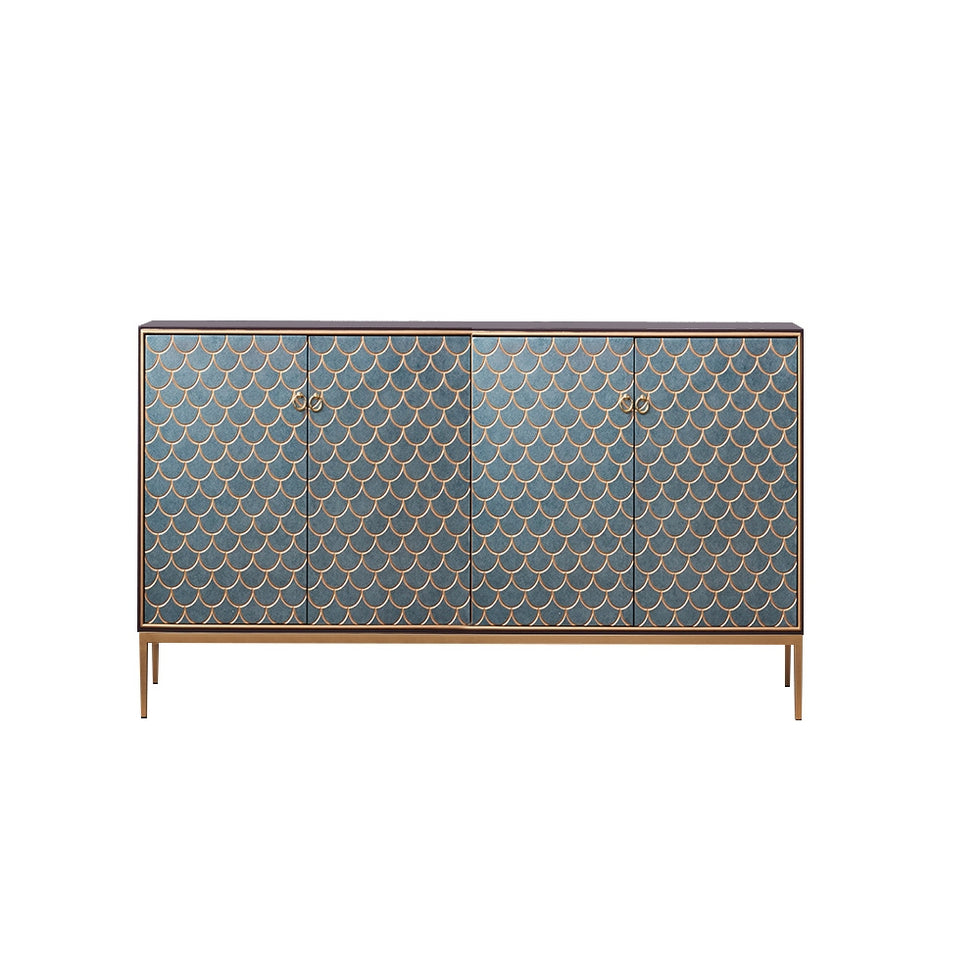 HMR - Modern 59" Sideboards Buffet with Doors & Shelves