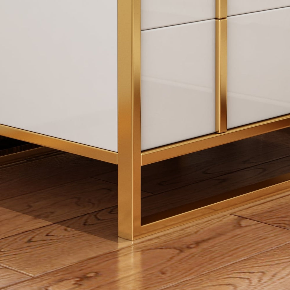 HMR - Rimh Lacquer Nightstand with 2 Drawers