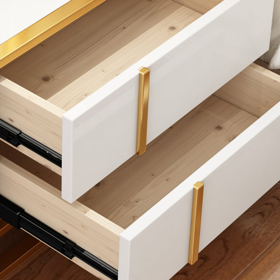 HMR - Rimh Lacquer Nightstand with 2 Drawers