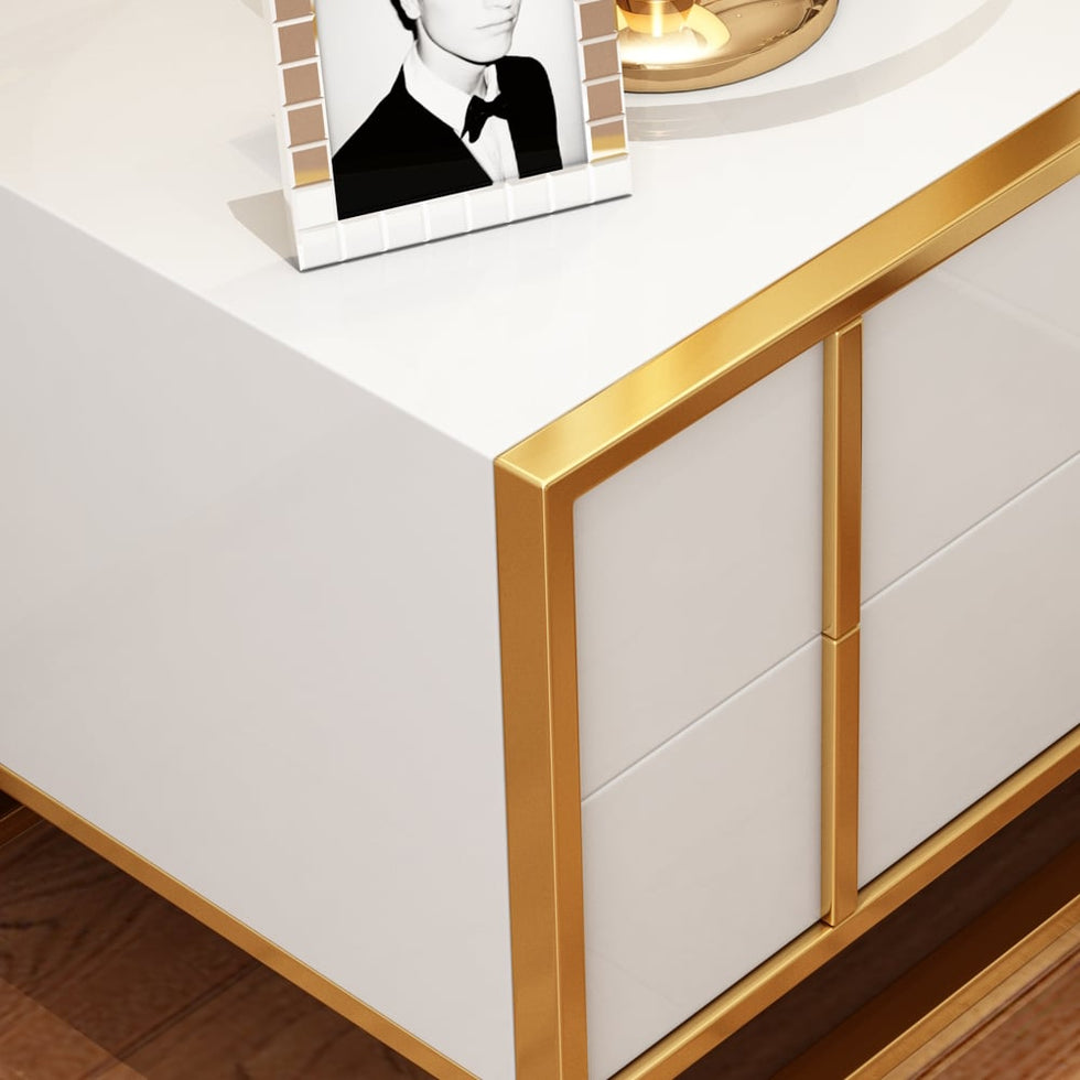 HMR - Rimh Lacquer Nightstand with 2 Drawers