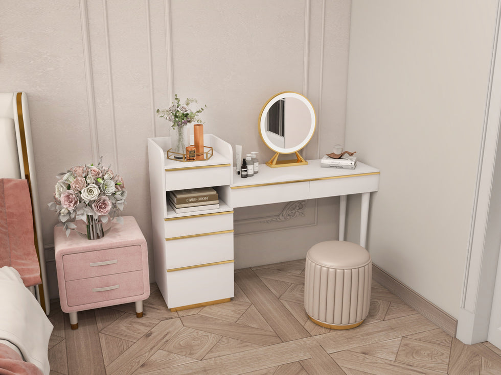 HMR - Modern Nightstand with 2 Drawers