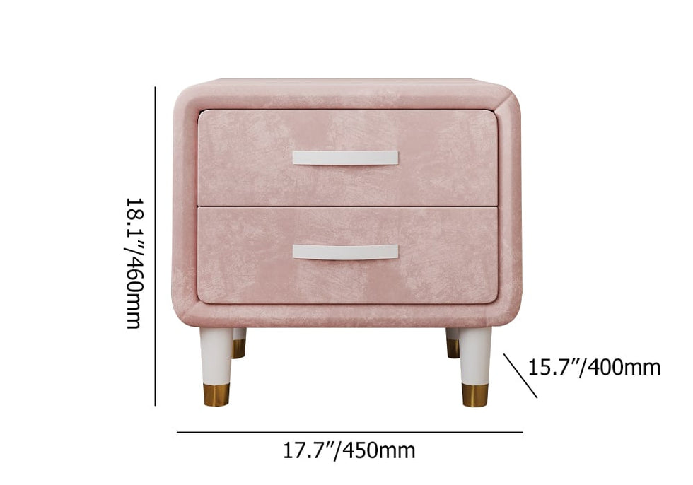 HMR - Modern Nightstand with 2 Drawers