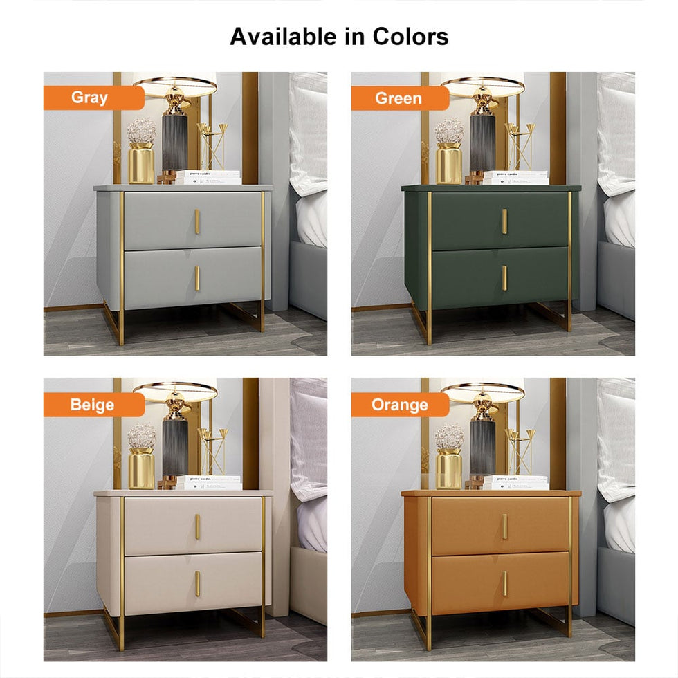 HMR - Modern Nightstand with 2-Drawer