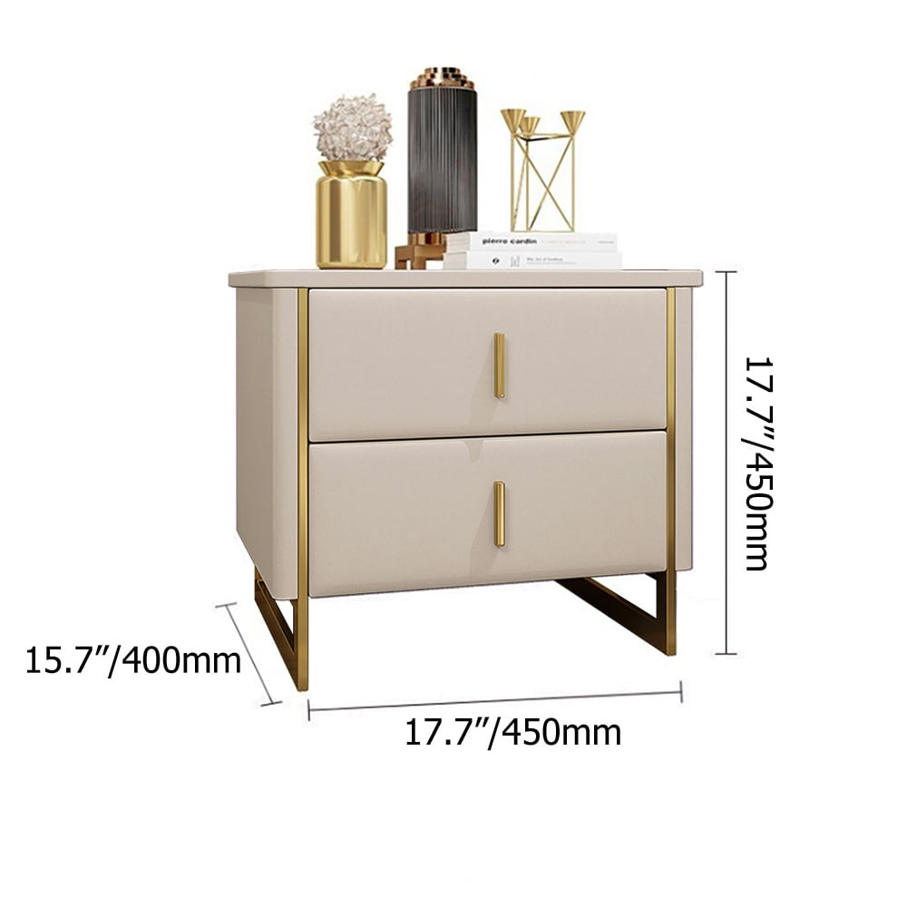 HMR - Modern Nightstand with 2-Drawer
