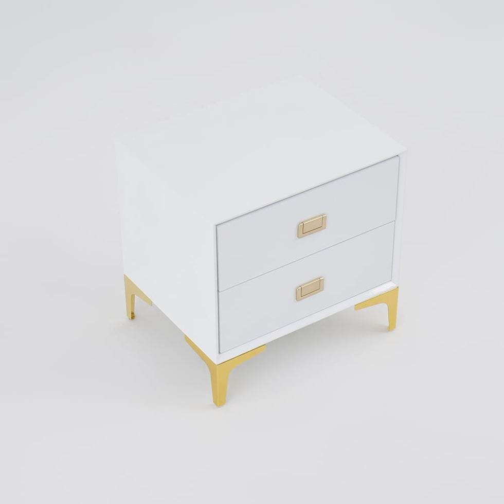 HMR - Modern 2-Drawer Nightstand