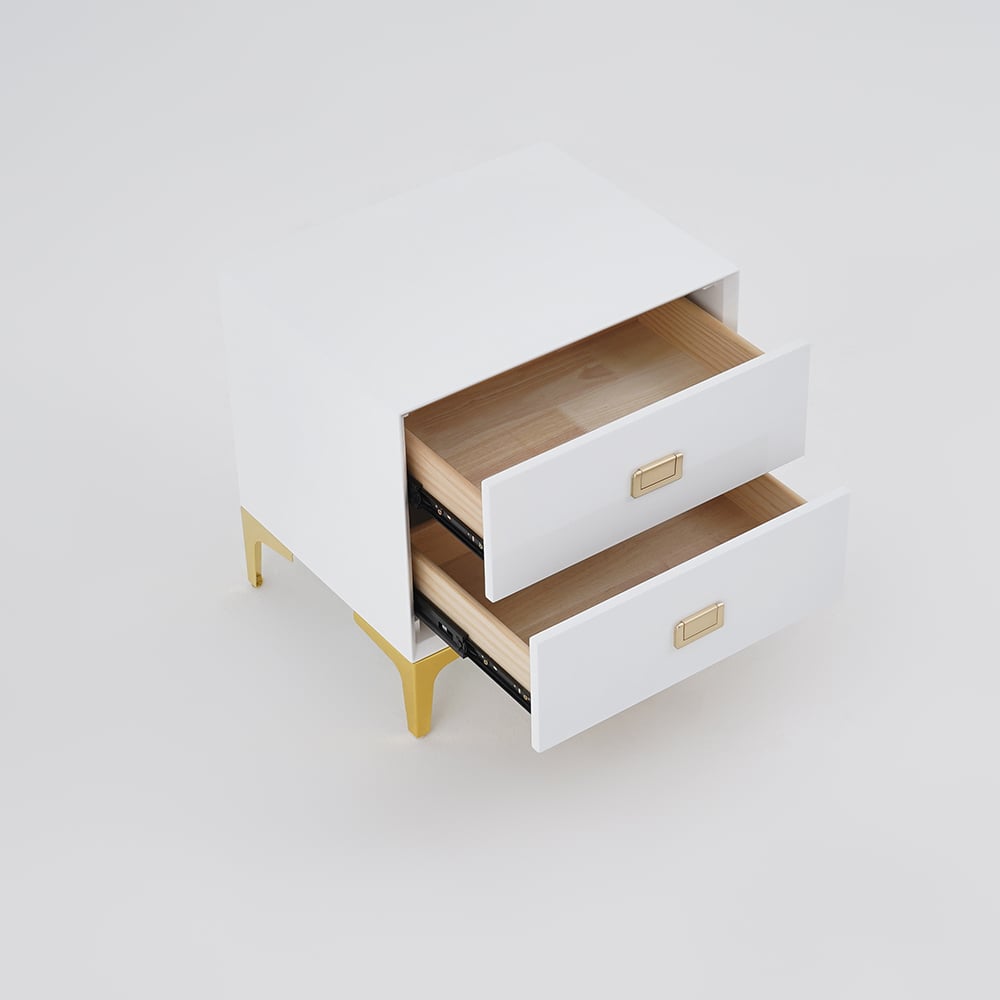 HMR - Modern 2-Drawer Nightstand