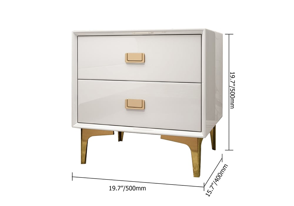 HMR - Modern 2-Drawer Nightstand