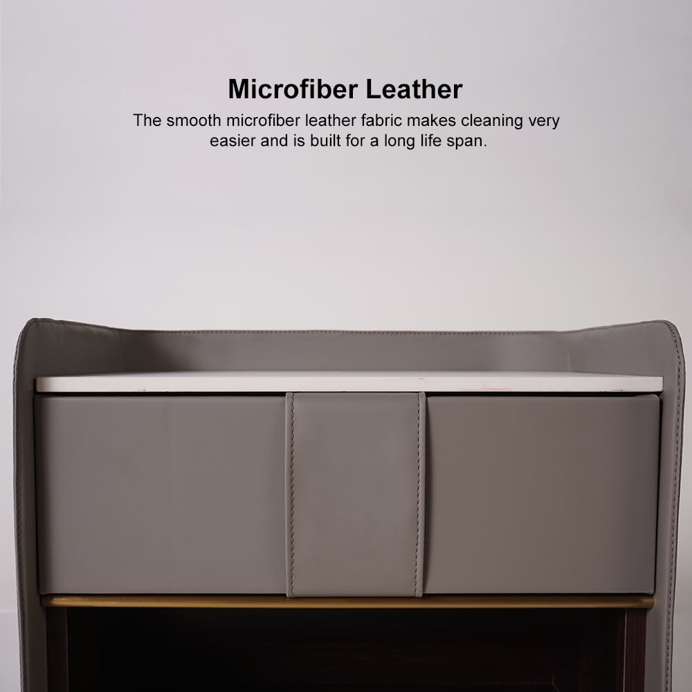HMR - Modern Nightstand with Charger & Light