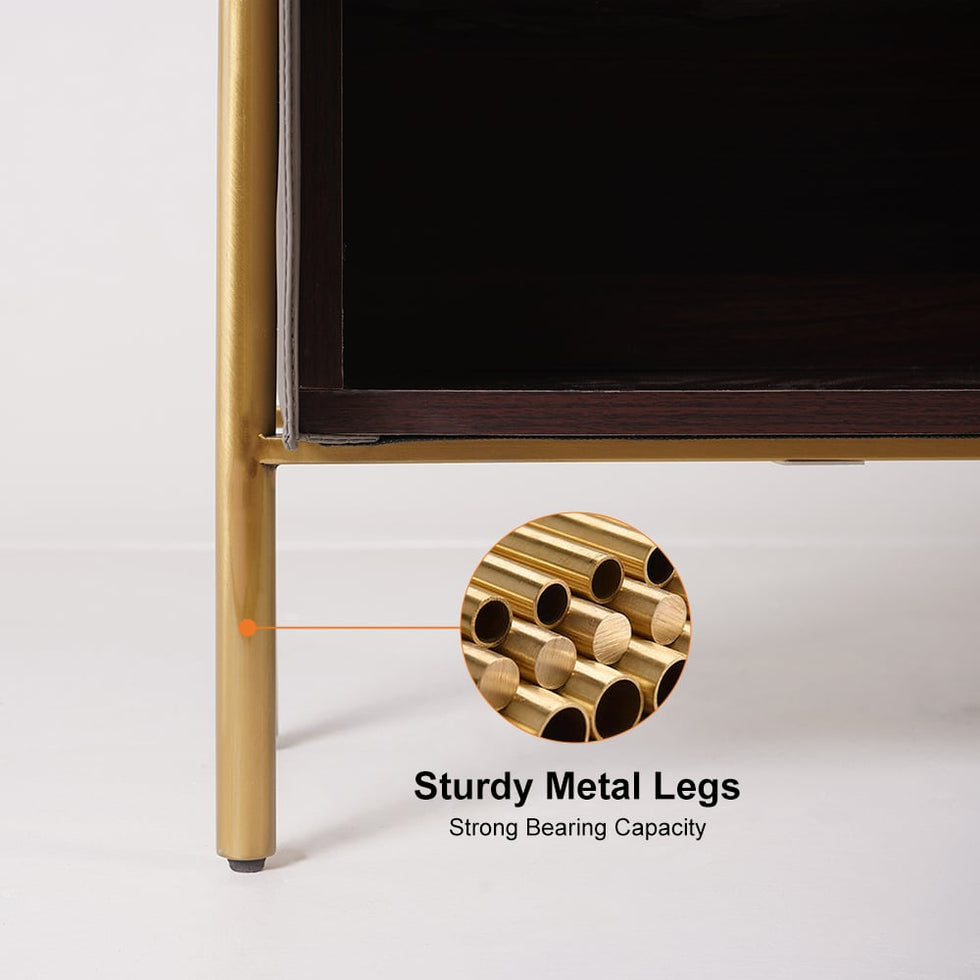 HMR - Modern Nightstand with Charger & Light