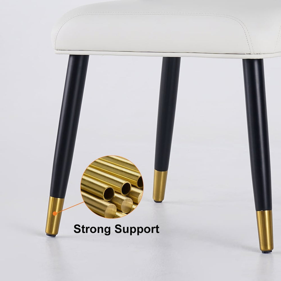 HMR - Modern Dining Chairs with PU Leather Upholstery (Set of 2)