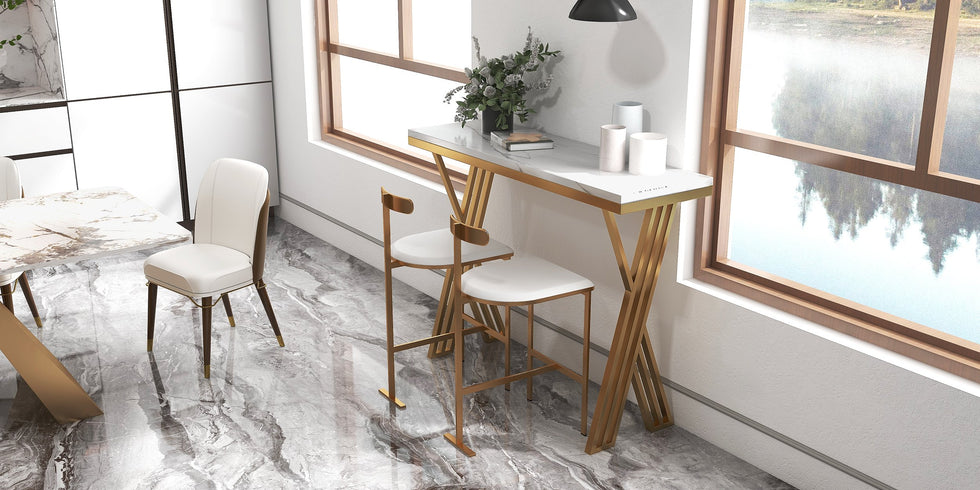 HMR - Modern Dining Chairs with PU Leather Upholstery (Set of 2)