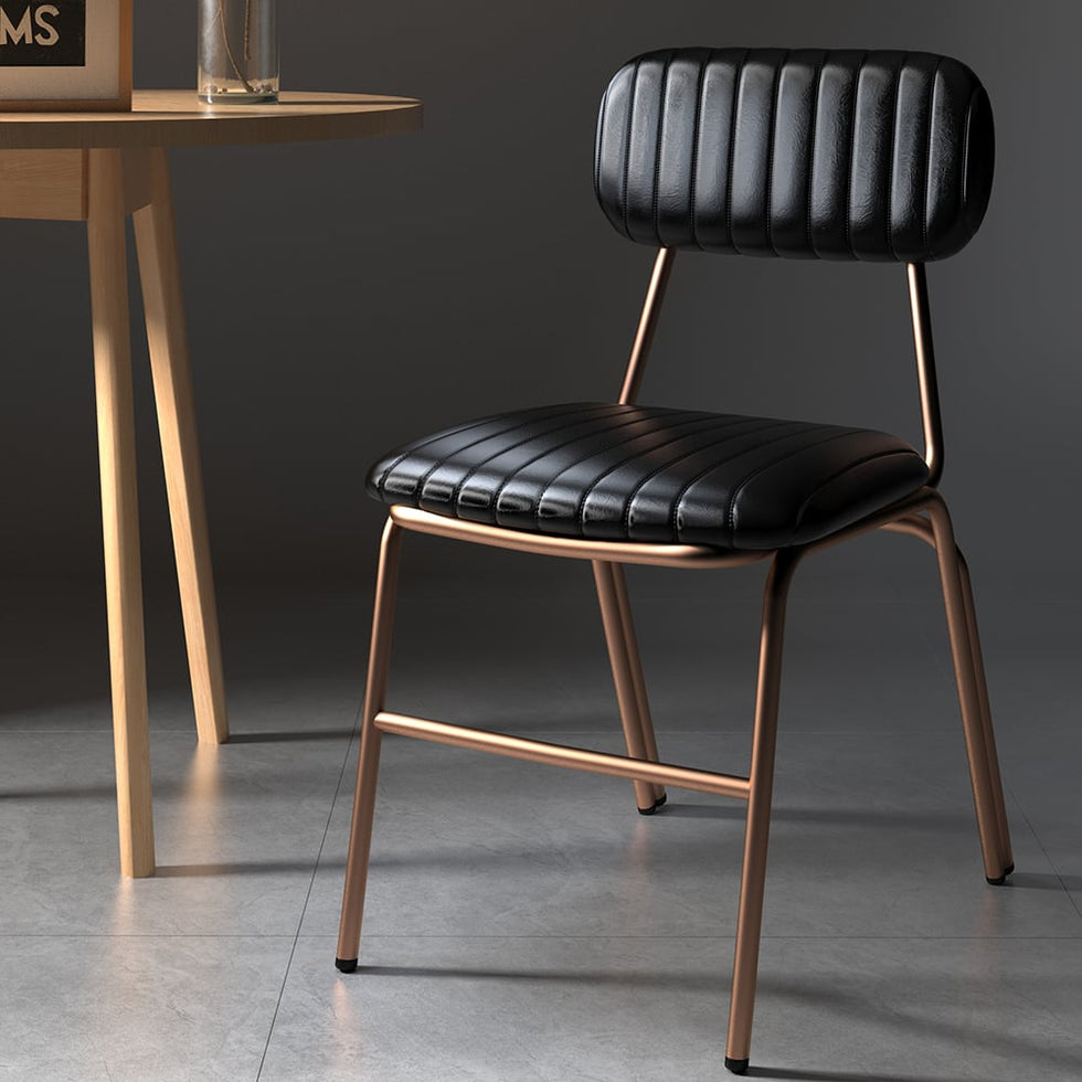 HMR - Modern Dining Chairs with Faux Leather Upholstery (Set of 2)