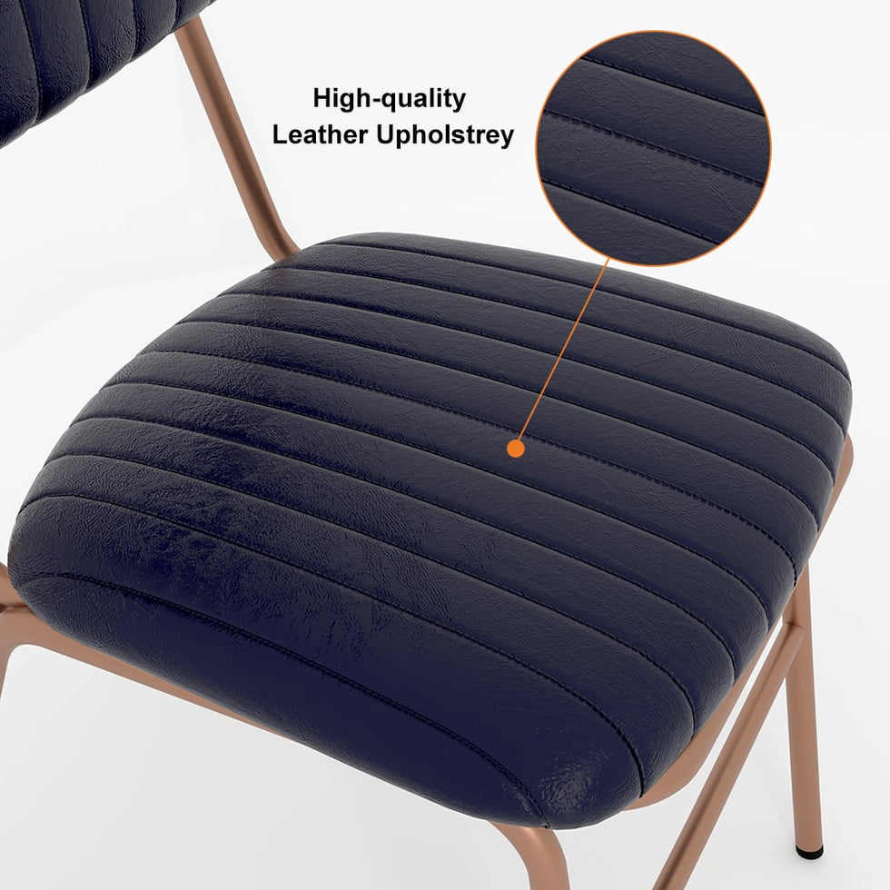 HMR - Modern Dining Chairs with Faux Leather Upholstery (Set of 2)
