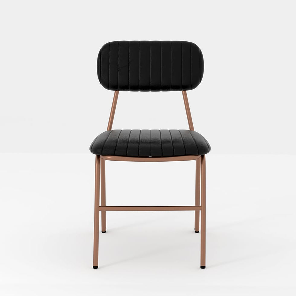 HMR - Modern Dining Chairs with Faux Leather Upholstery (Set of 2)