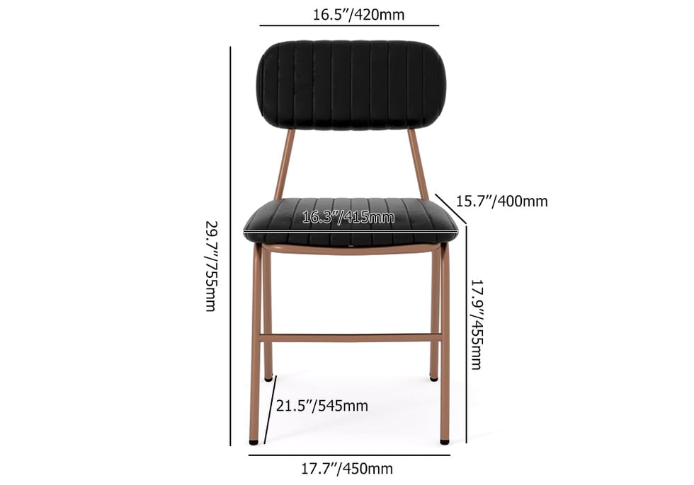HMR - Modern Dining Chairs with Faux Leather Upholstery (Set of 2)