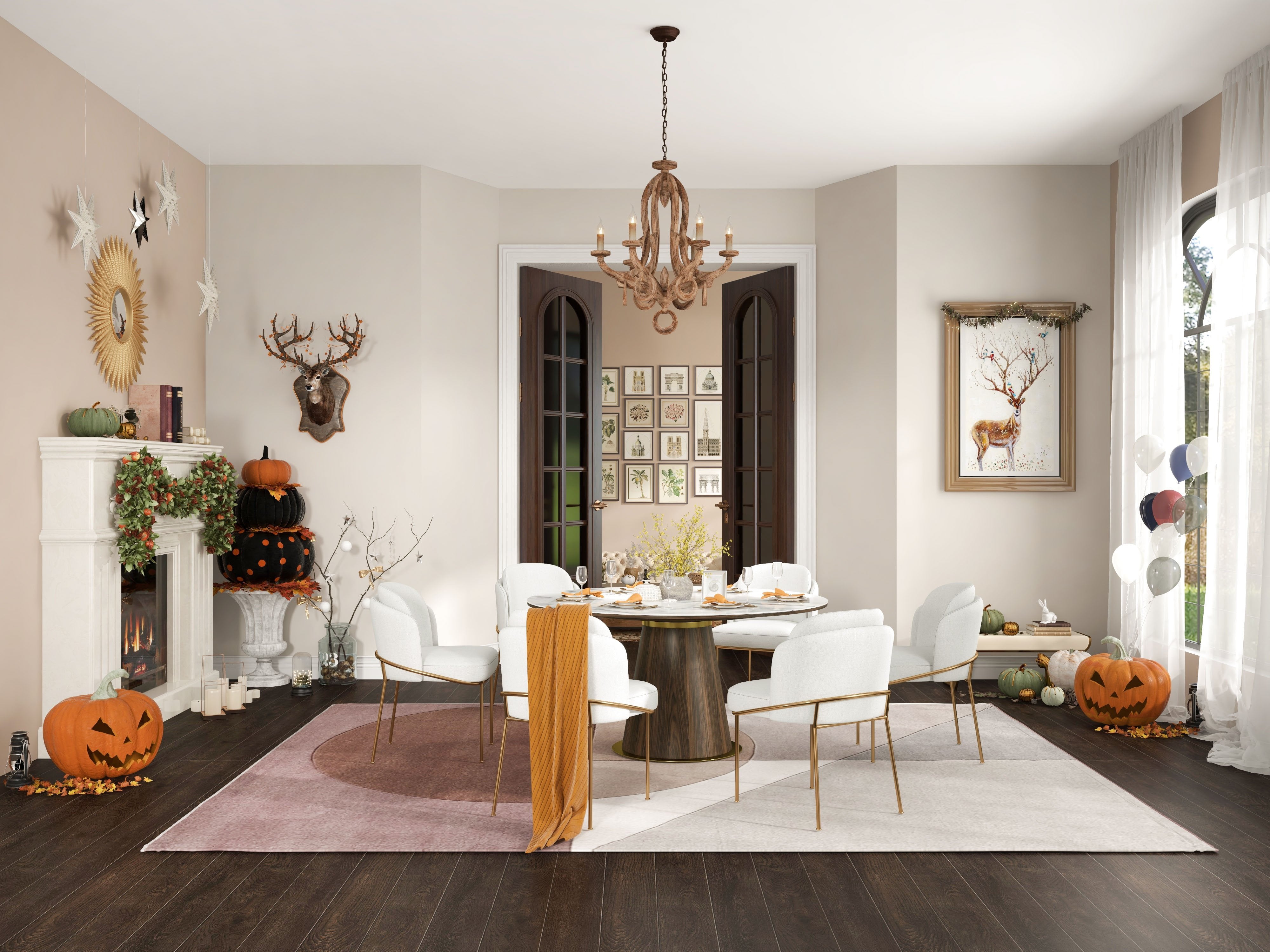 HMR - Linenic Series Modern Dining Chairs with Linen Upholstery