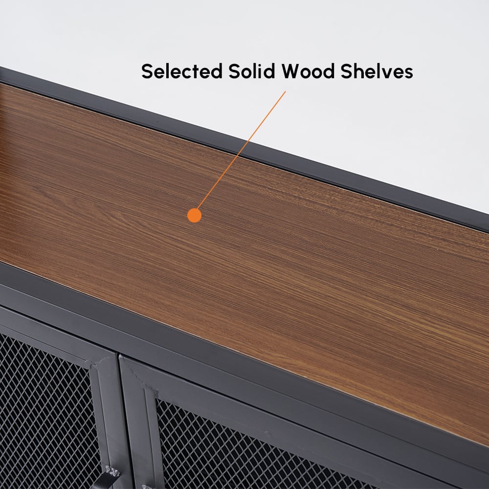 HMR - Industrial Bar Wine Rack Cabinet with Glass Holder