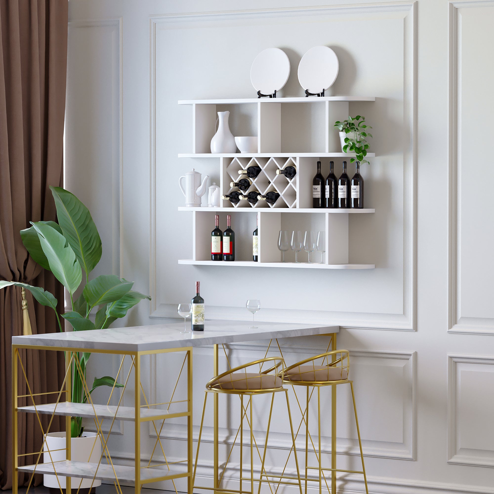 HMR - Contemporary Wall Mounted Wine Rack