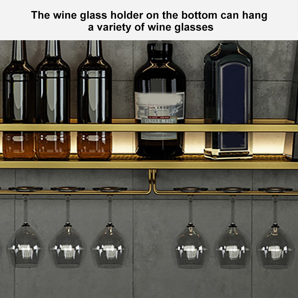 HMR - Industrial Wall Mounted Wine Rack with Bottle Rack