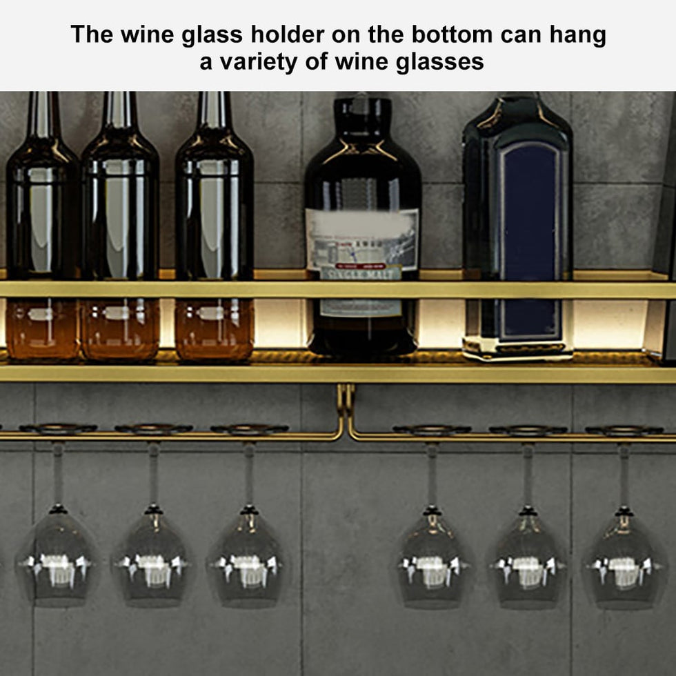 HMR - Industrial Wall Mounted Wine Rack with Bottle Rack