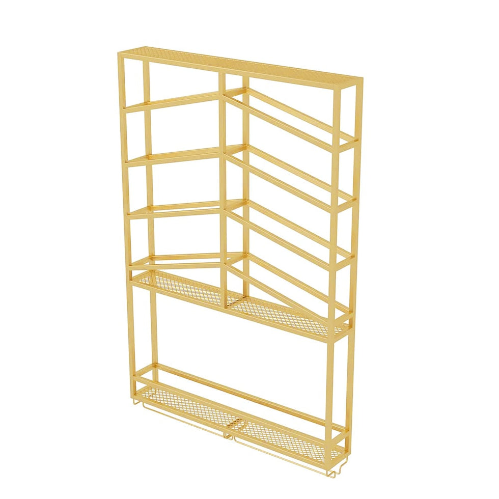 HMR - Industrial Wall Mounted Wine Rack with Glass & Bottle Rack