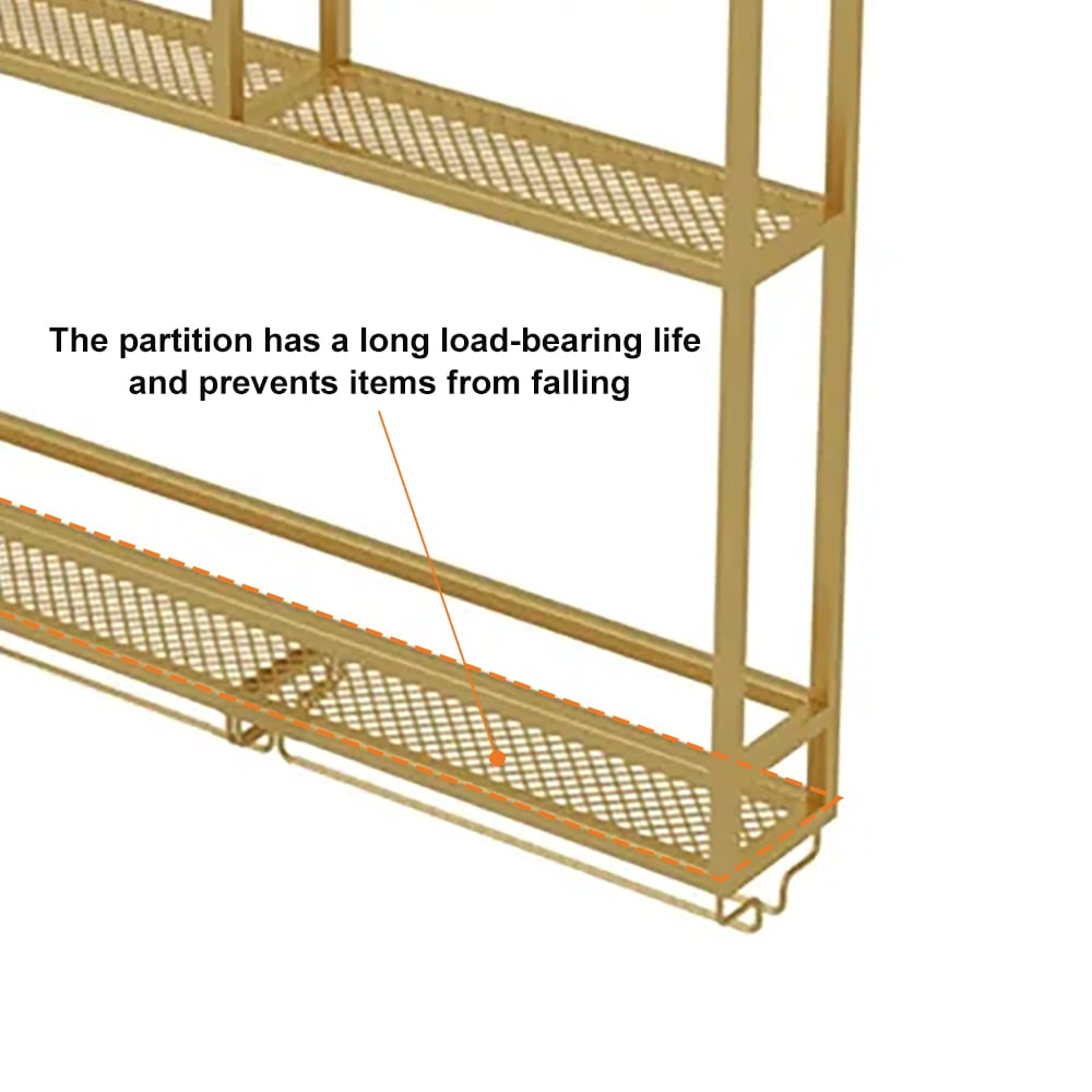 HMR - Industrial Wall Mounted Wine Rack with Glass & Bottle Rack