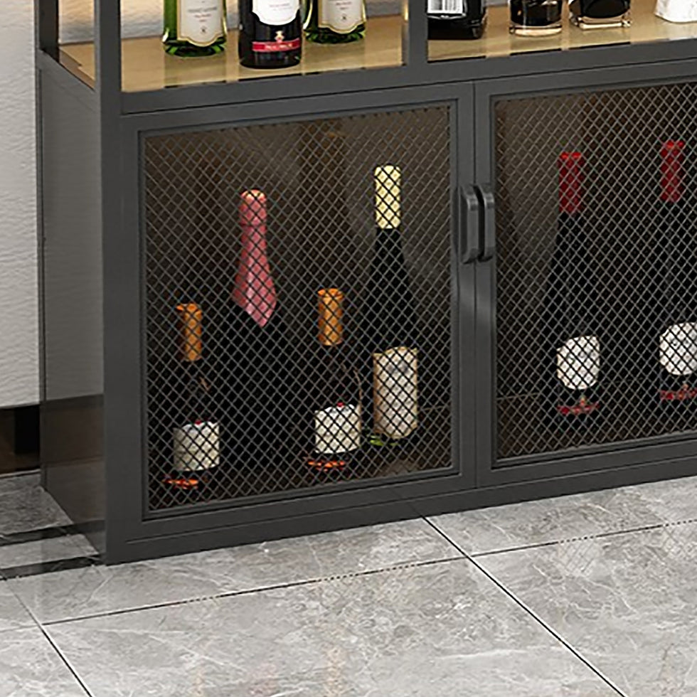 HMR - Industrial Standing Glass Wine Rack in Left Side