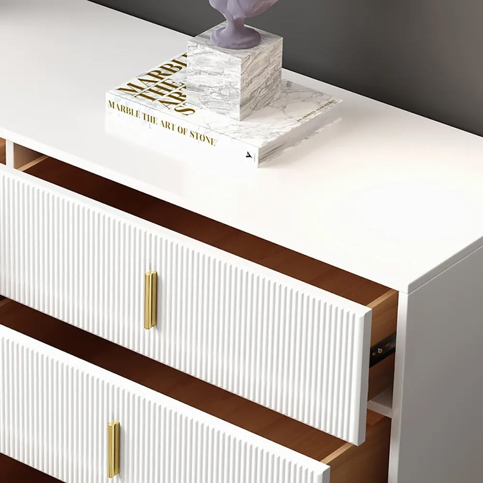 HMR - 6-Drawers Buffet Cabinet in White