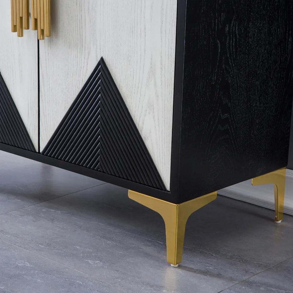 HMR - Wovuna Series Sideboard Buffet with 4 Doors & 6 Shelves