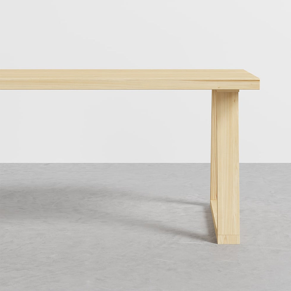 HMR - Rectangular Dining Table Pine in 63"L, Natural