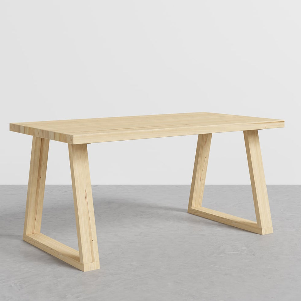 HMR - Rectangular Dining Table Pine in 63"L, Natural