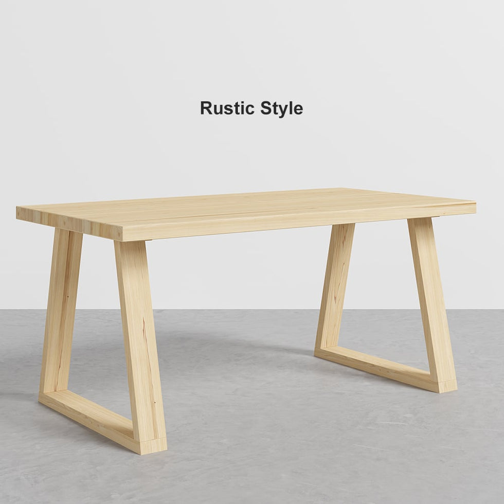 HMR - Rectangular Dining Table Pine in 63"L, Natural