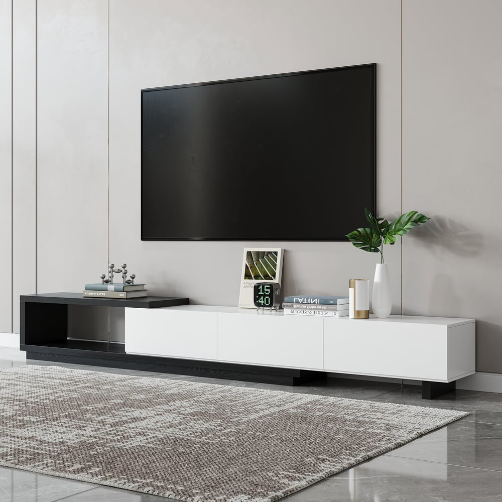 HMR - Quoint Extendable TV Stand with 3 Drawers (71"-100")