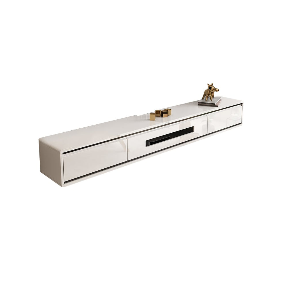 HMR - Smooth TV Stand Postmodern Minimalist Floating Media Console with Storage