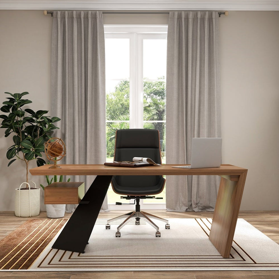 HMR - Cabstract Series Modern 71" Office Desk with Drawer