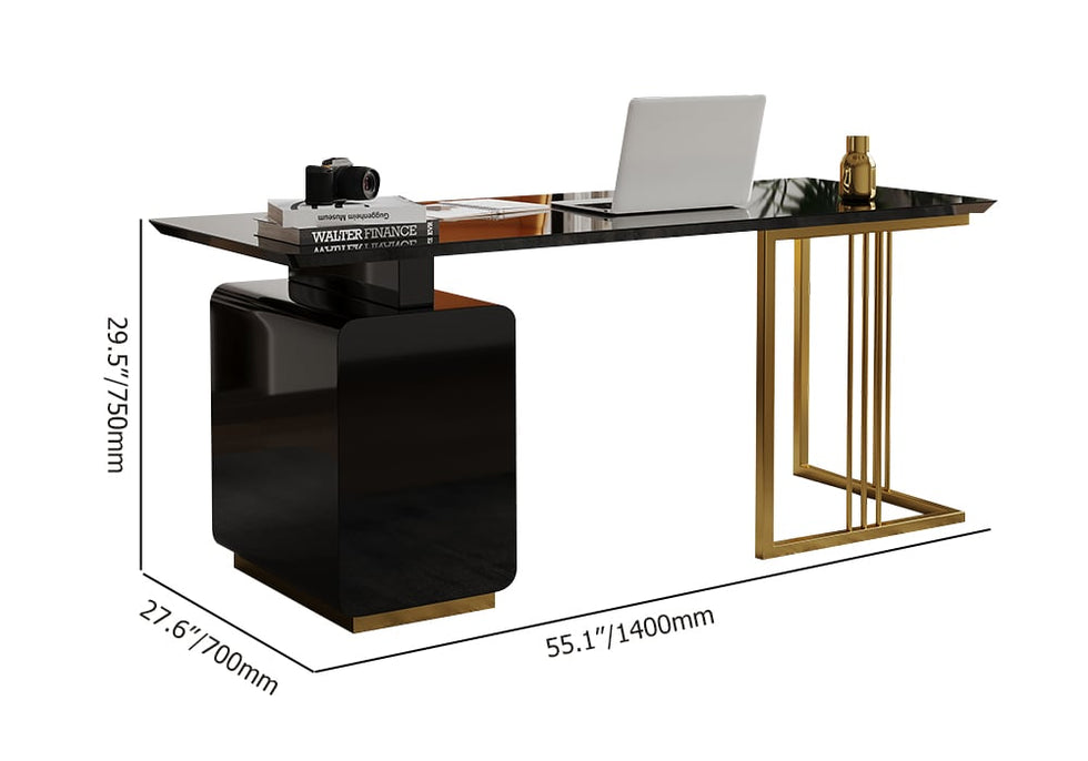 HMR - Modern 55" Office Desk with Drawers