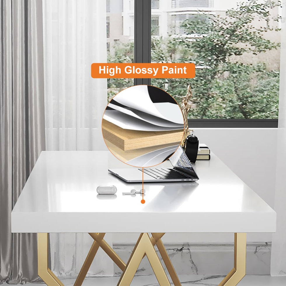 HMR - Modern Rectangular 40" Writing Desk with Base