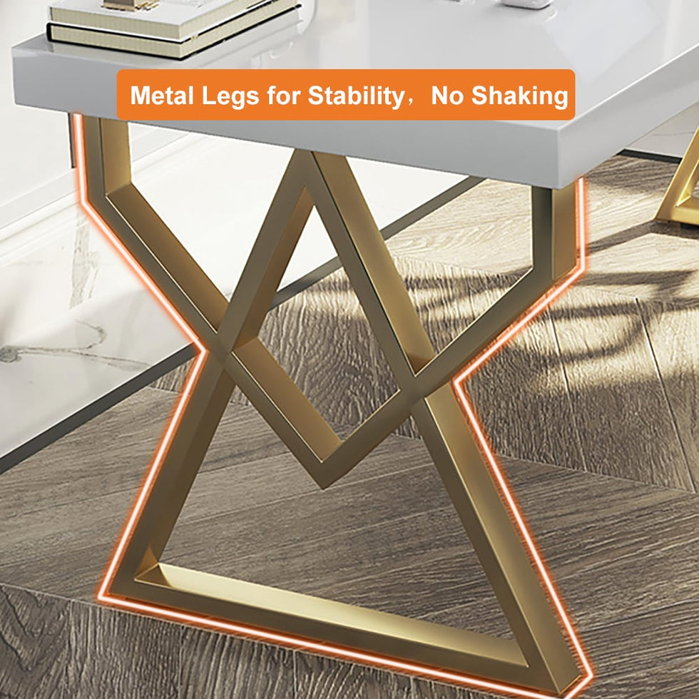 HMR - Modern Rectangular 40" Writing Desk with Base