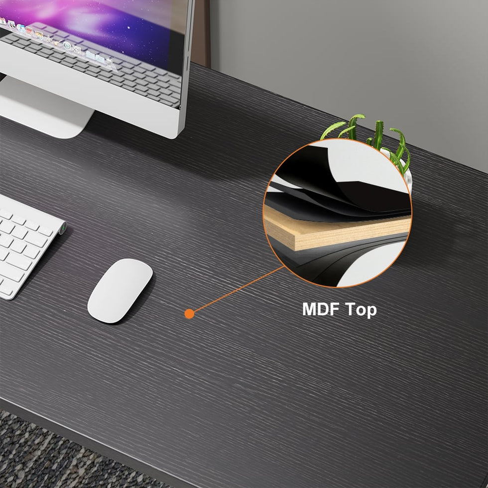 HMR - Modern 55" Office Writing Desk with Drawers