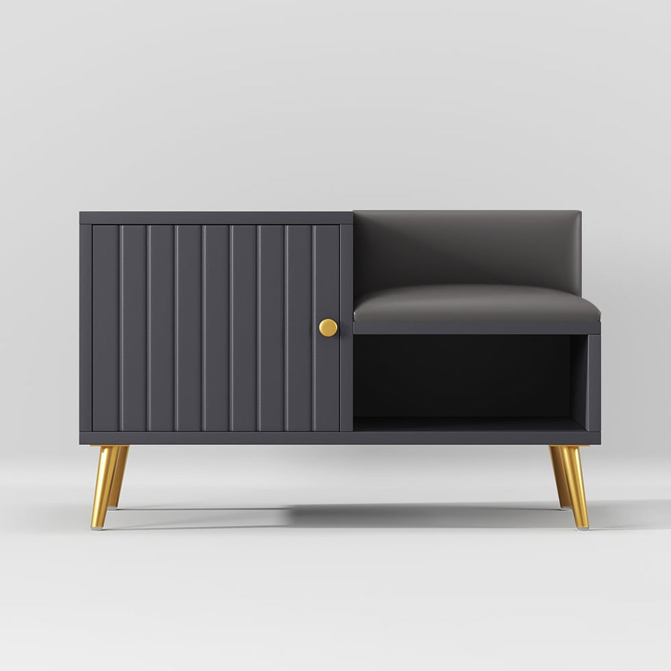 HMR - Yellar Series Modern 31" Shoe Rack Bench